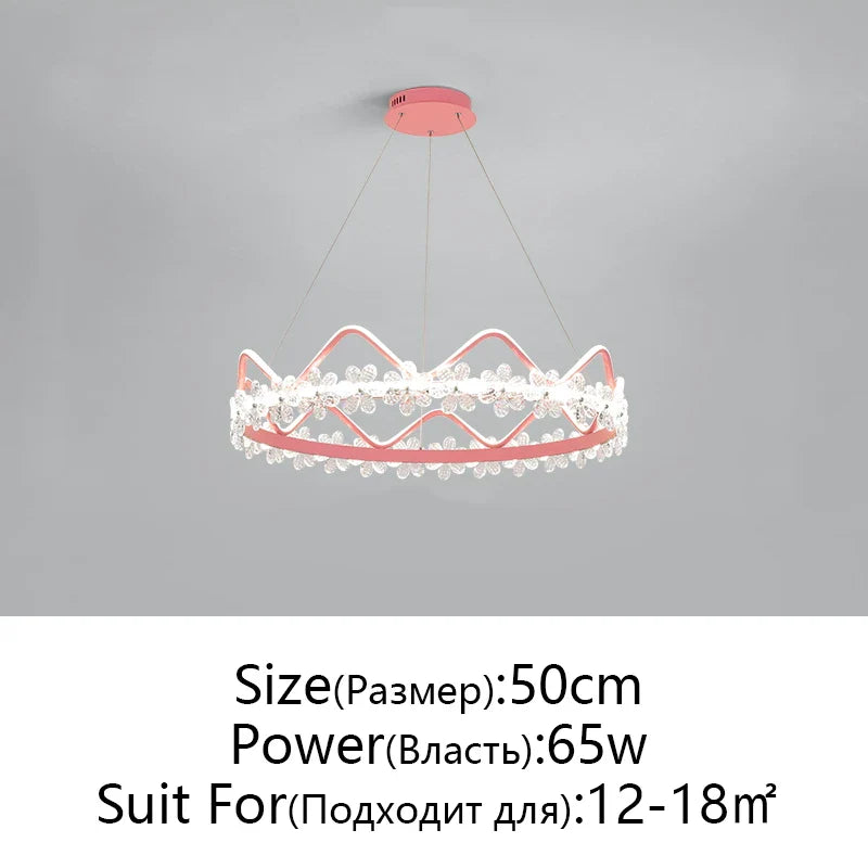 Afralia™ Crystal Flower Ring Chandelier for Modern Living and Bedroom