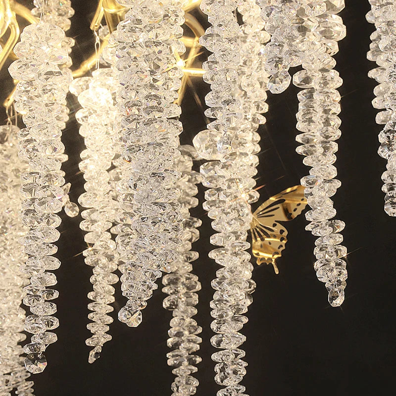 Afralia™ Crystal Chandelier: Postmodern Luxury Pendant Light for Living Room, Bedroom, and Dining Room