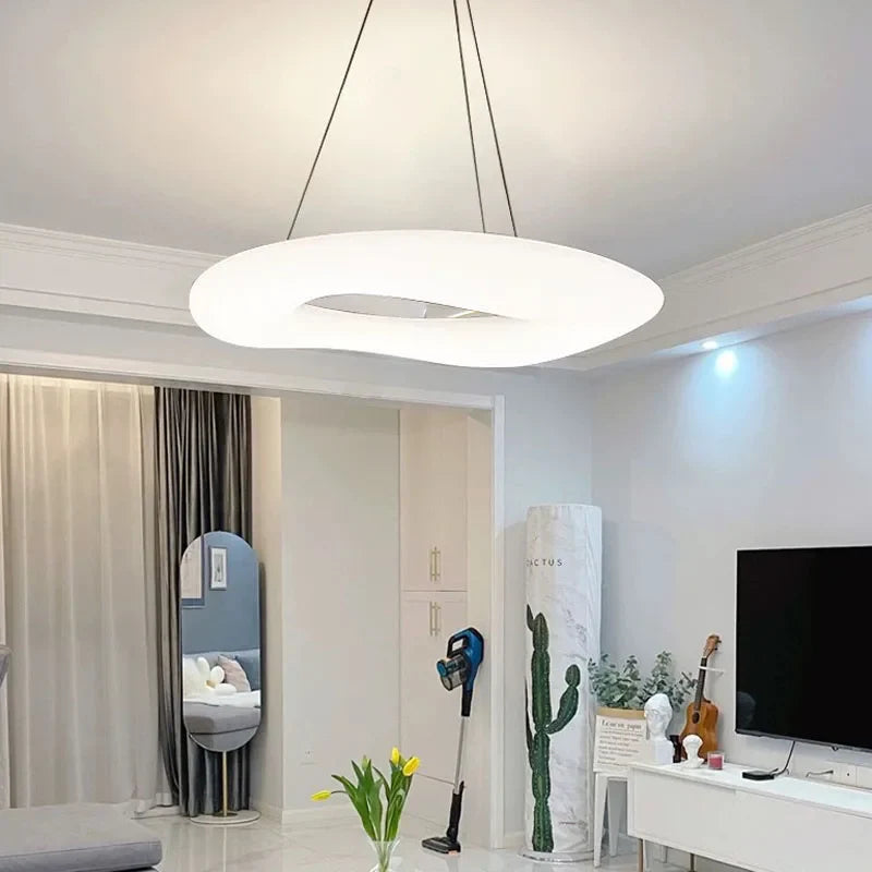 Afralia™ Cozy Cotton Ceiling Chandelier for Bedroom, Kitchen, and Living Room