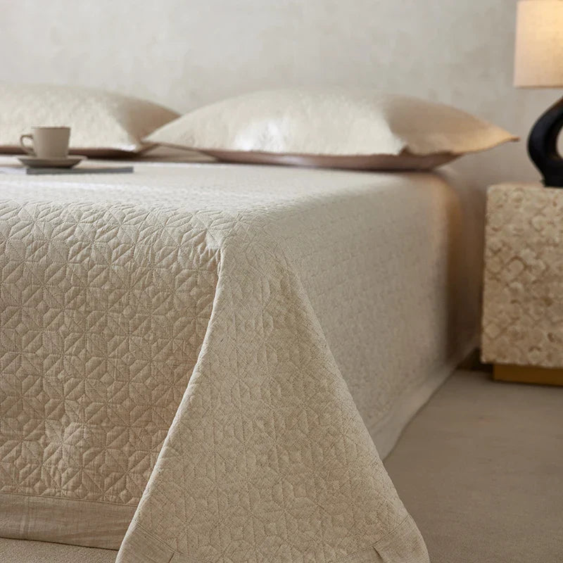 Afralia™ Lyocell Linen Quilted Bedspread - Thin Summer Quilt Blanket