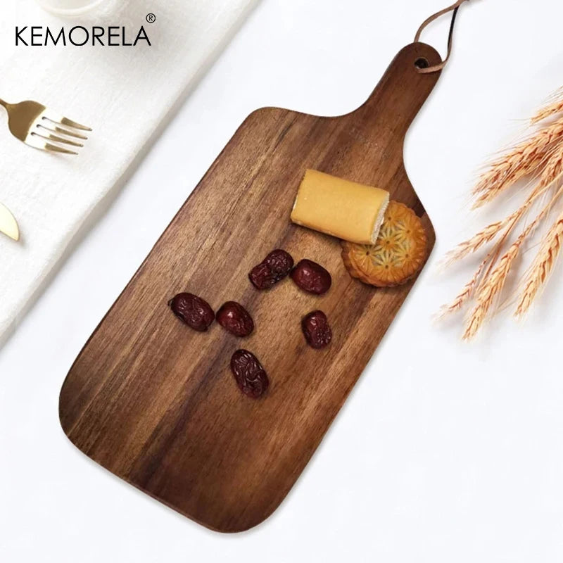 Afralia™ Acacia Wooden Chopping Block - Versatile Kitchen Cutting Board