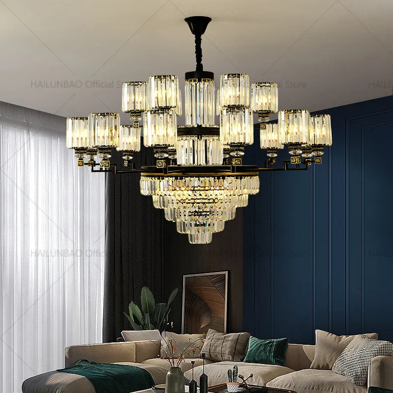 Afralia™ Modern Crystal Chandelier Light for Luxurious Living Spaces