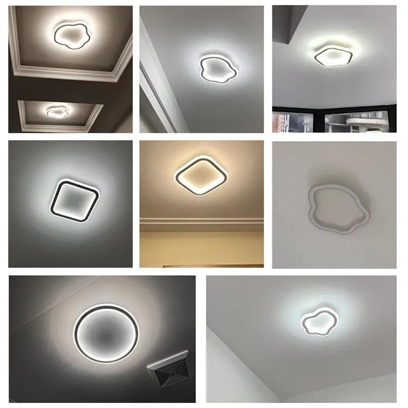 Afralia™ Nordic LED Round Aisle Ceiling Lamp for Home Kitchen, 25cm Square Creative Lights
