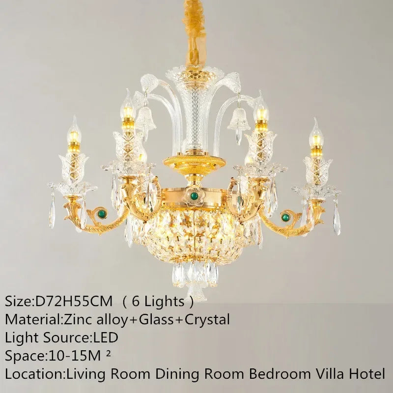 Afralia™ Crystal Pendent Chandelier for Luxury Living Spaces