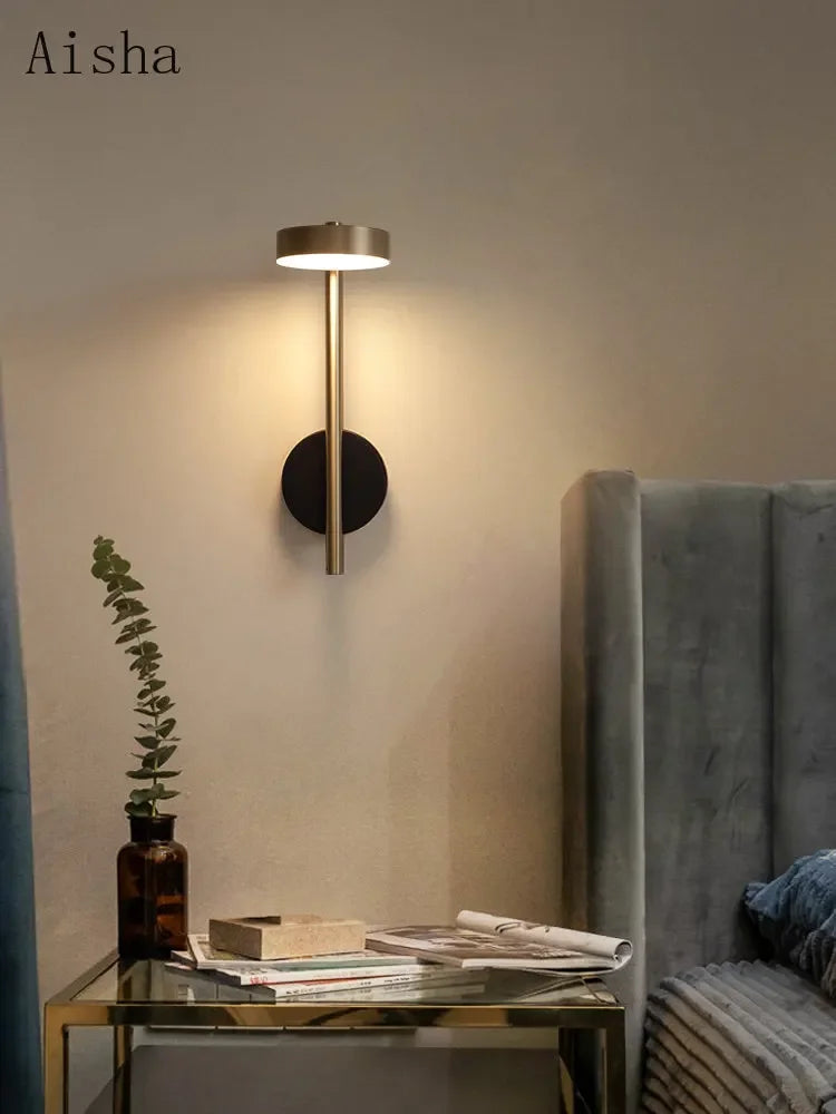 Afralia™ Modern LED Bedside Wall Lamp for Home Indoor Sconce Lights