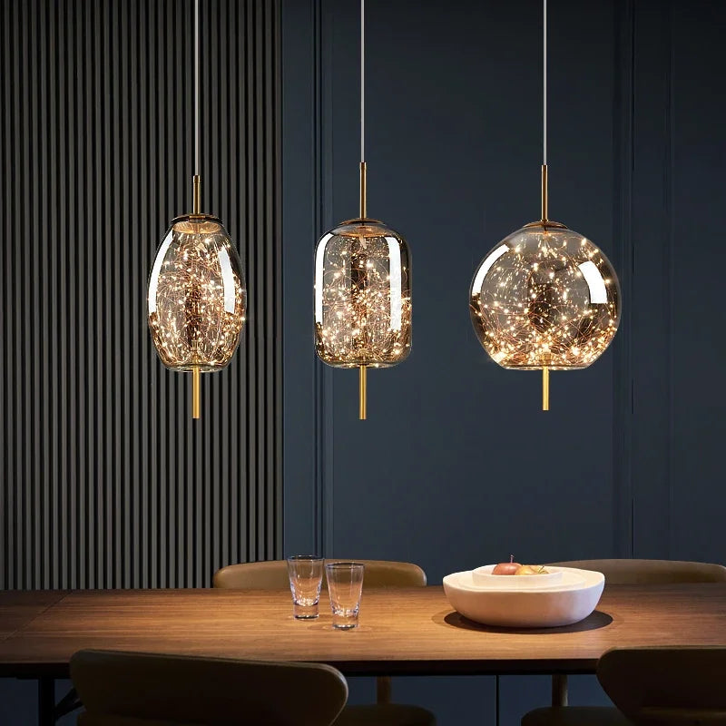 Nordic Starlight Pendant Lights by Afralia™ - Modern Loft Chandeliers for Indoor Lighting