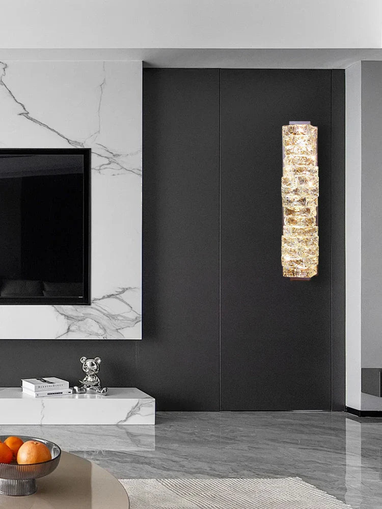 Afralia™ Crystal Wall Sconce Lamps: Luxury Indoor Wall Lights for Modern Room Decor & Bedside Lighting.