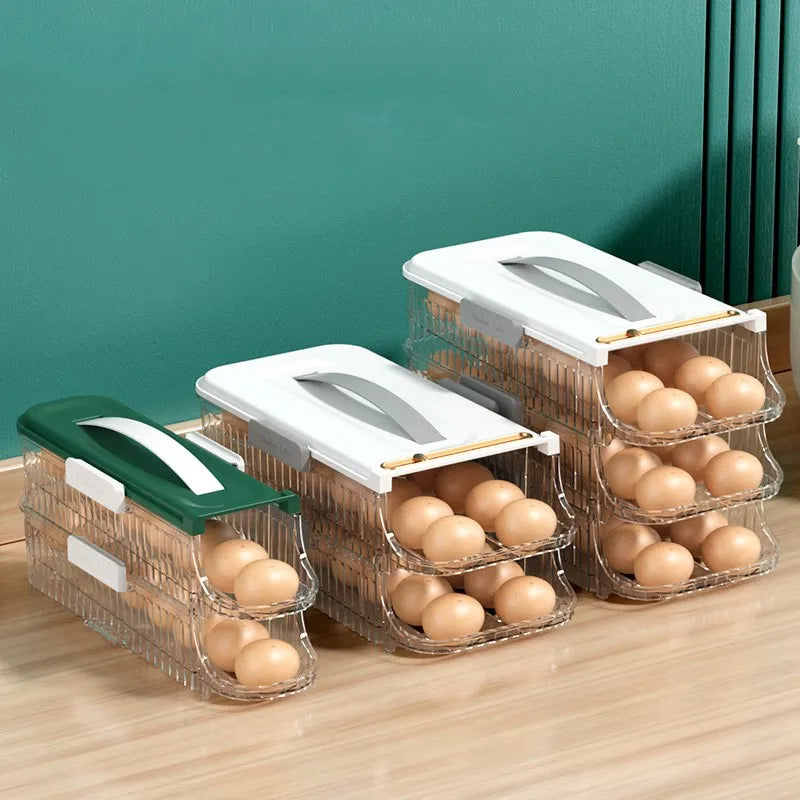 Afralia™ Egg Storage Box: Durable, Portable, Stackable, Space-Saving Refrigerator Organizer