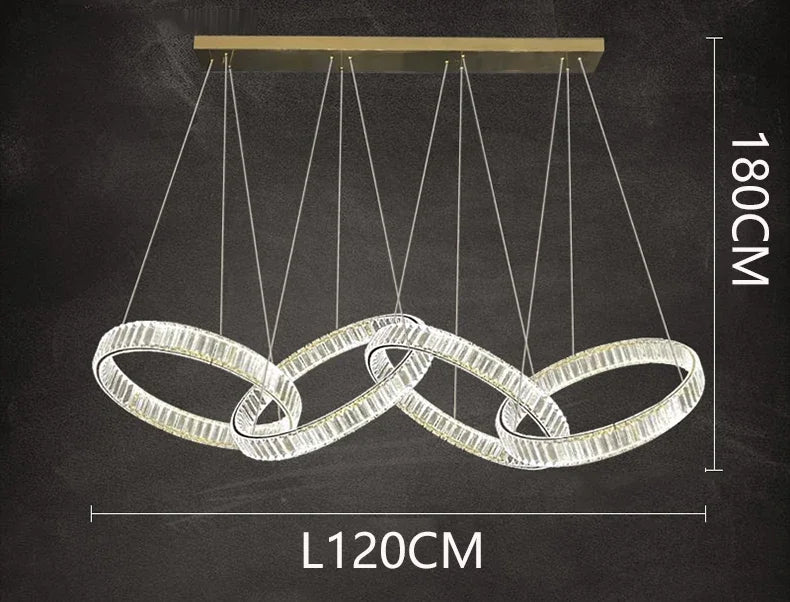 Afralia™ Crystal Chandelier Pendant Light for Living Room Dining Room Ceiling Lighting