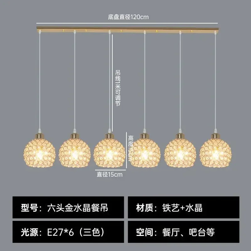 Afralia™ Crystal Dining Pendant Lamp - Modern Nordic Minimalist Design