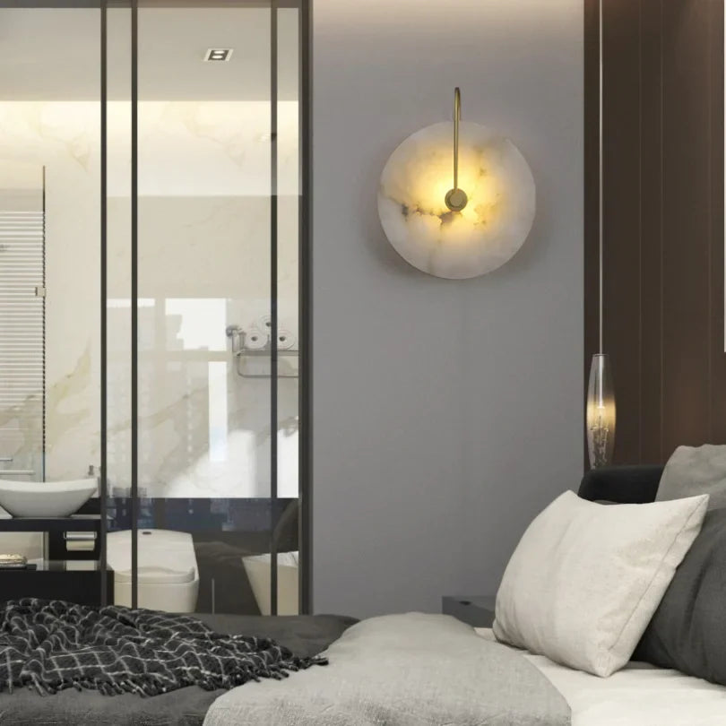 Afralia™ Modern Nordic LED Wall Lamp for Living Bedroom, Decor, Minimalist Round Lights