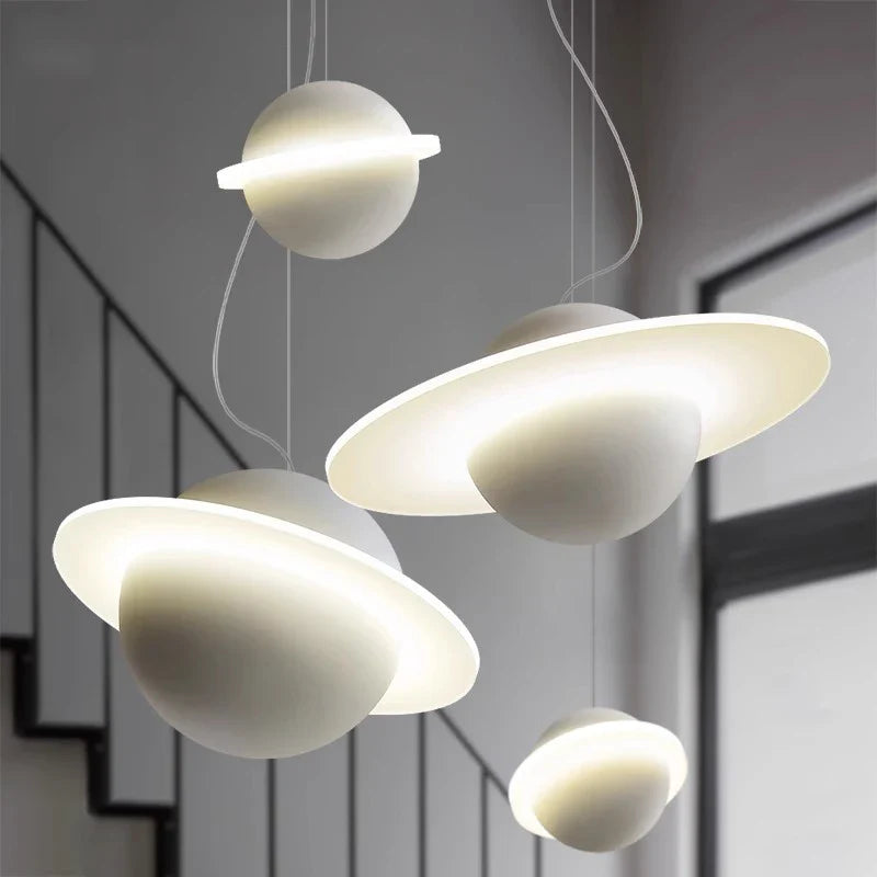 Afralia™ LED Staircase Chandelier | Modern Pendant Lights for Living Room Decor