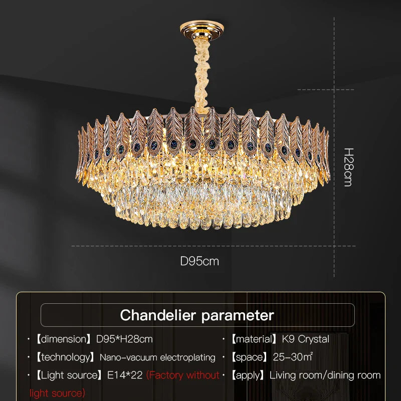 Afralia™ Crystal Chandelier: Elegant Post-Modern Living Room & Bedroom Lighting
