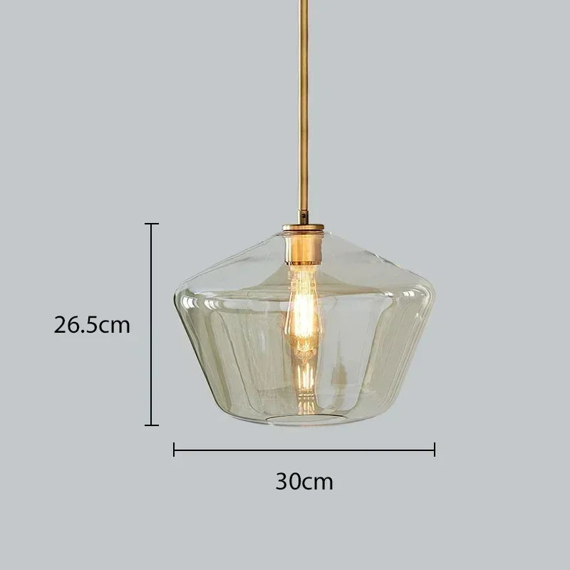 Afralia™ Glass Chandelier: Amber Pendant Lights for Dining, Living Room, Bedroom, Hotel, Cafe