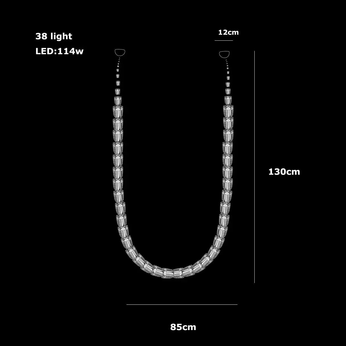 Afralia™ Crystal Bullet High Ceiling Chandelier for Living Room & Staircase