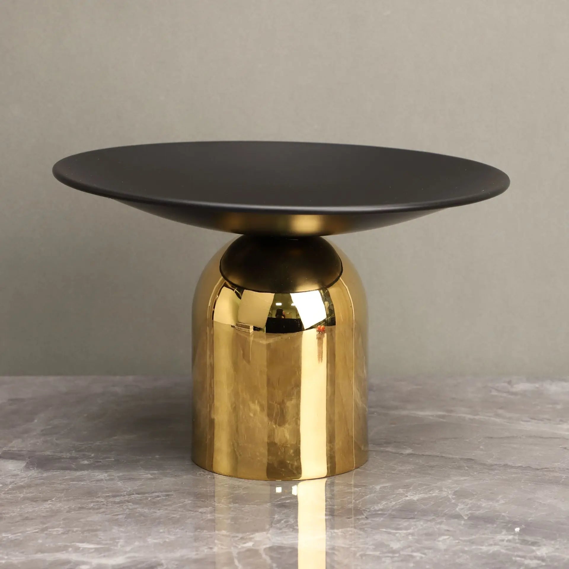 Afralia™ Metal Mushroom Golden Tray Desktop Storage Container – Tabletop Decor & Home Decoration