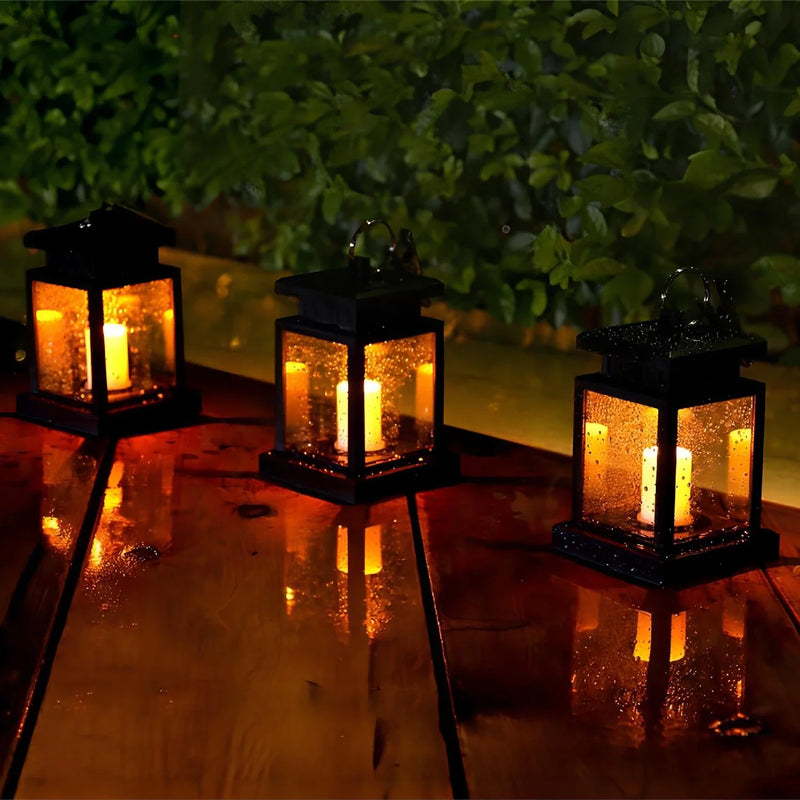 Afralia™ Solar Candle Lantern: Waterproof Garden Palace Lamp with Hook, Outdoor LED Lighting