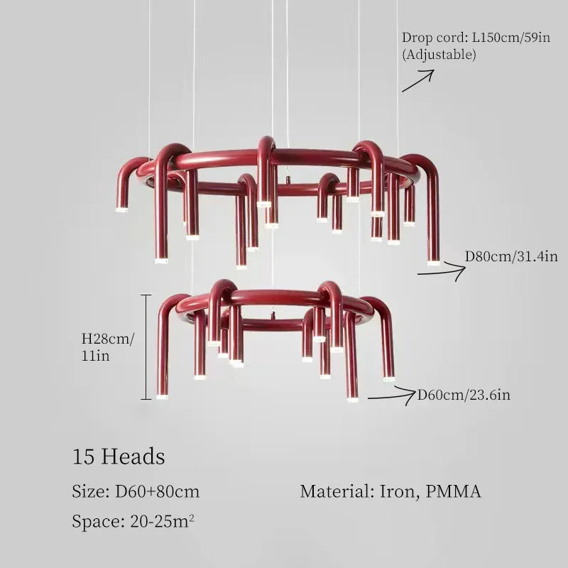 Afralia™ Nordic Simplicity LED Chandelier for Living and Dining Rooms - Designer Pendant Light