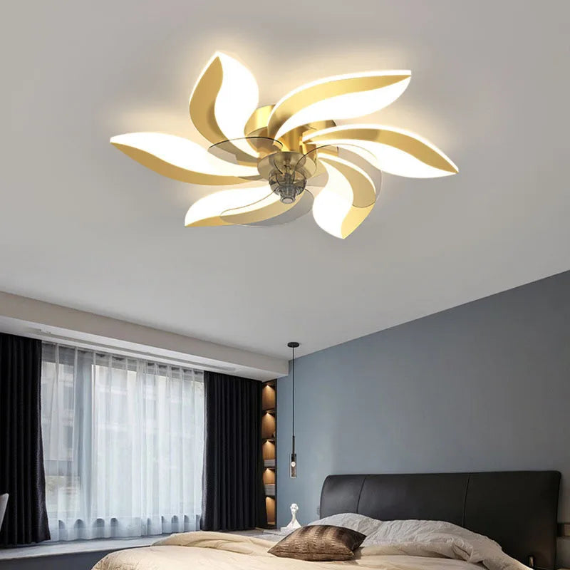 Afralia™ Ceiling Fan Light Remote Control LED Ventilator Living Room Bedroom Indoor Lamp