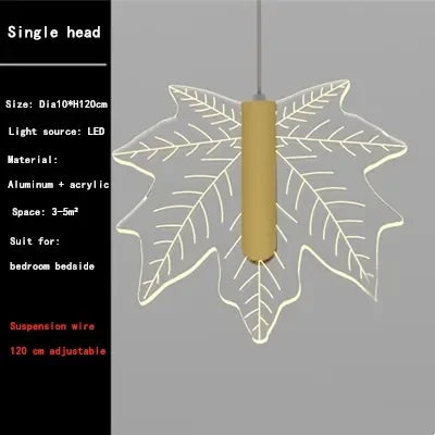 Afralia™ Maple Leaf Staircase Pendant Chandelier - Luxury Home Decor Fixtures
