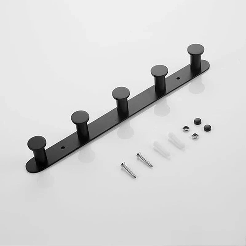 Afralia™ Stainless Steel Wall Mounted Round Clothes Hook with 3-6 Hooks