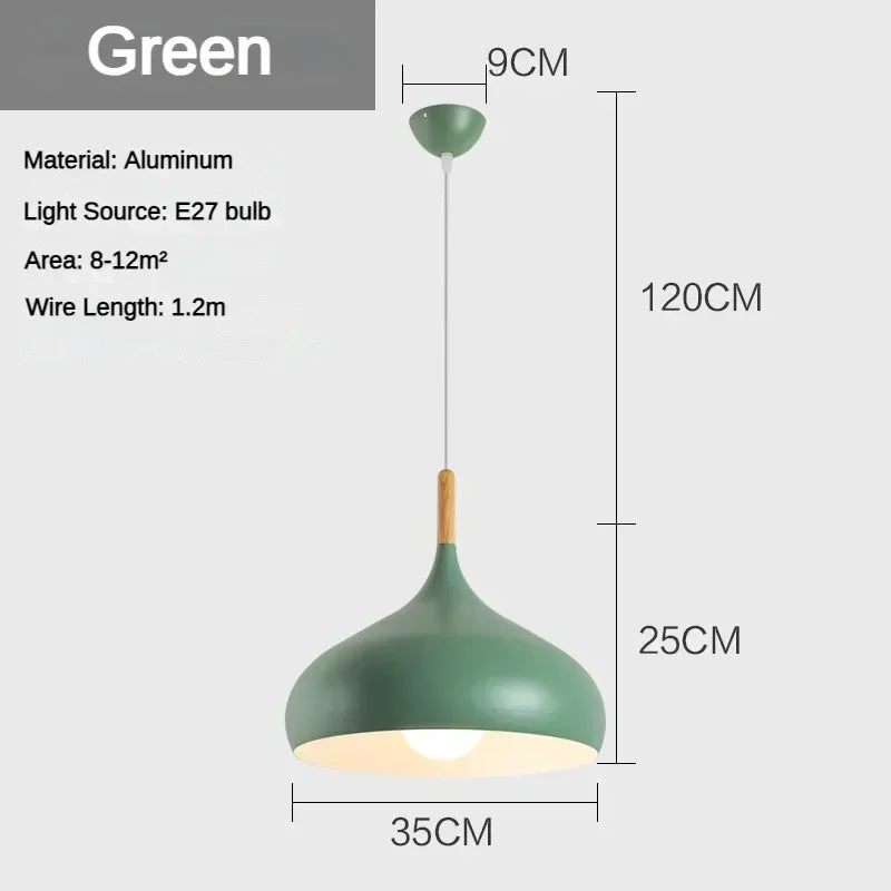 Afralia™ Nordic Macaroon Color Pendant Light LED Single Head Chandelier for Kitchen & Cafe