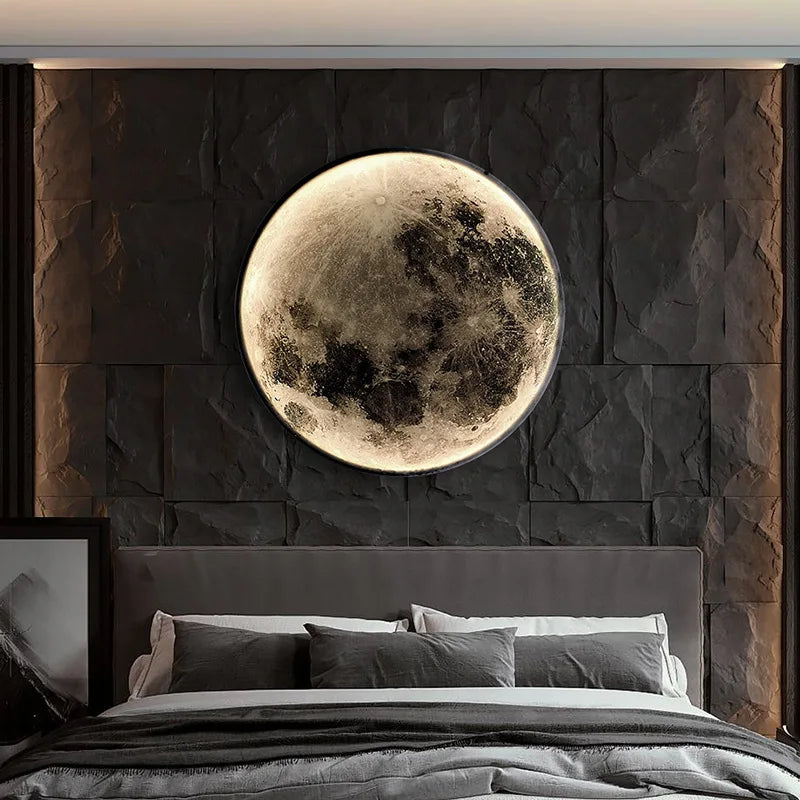 Afralia™ Moon Wall Lamp Sconces, Hallway to Bedroom Gallery Decor Lighting