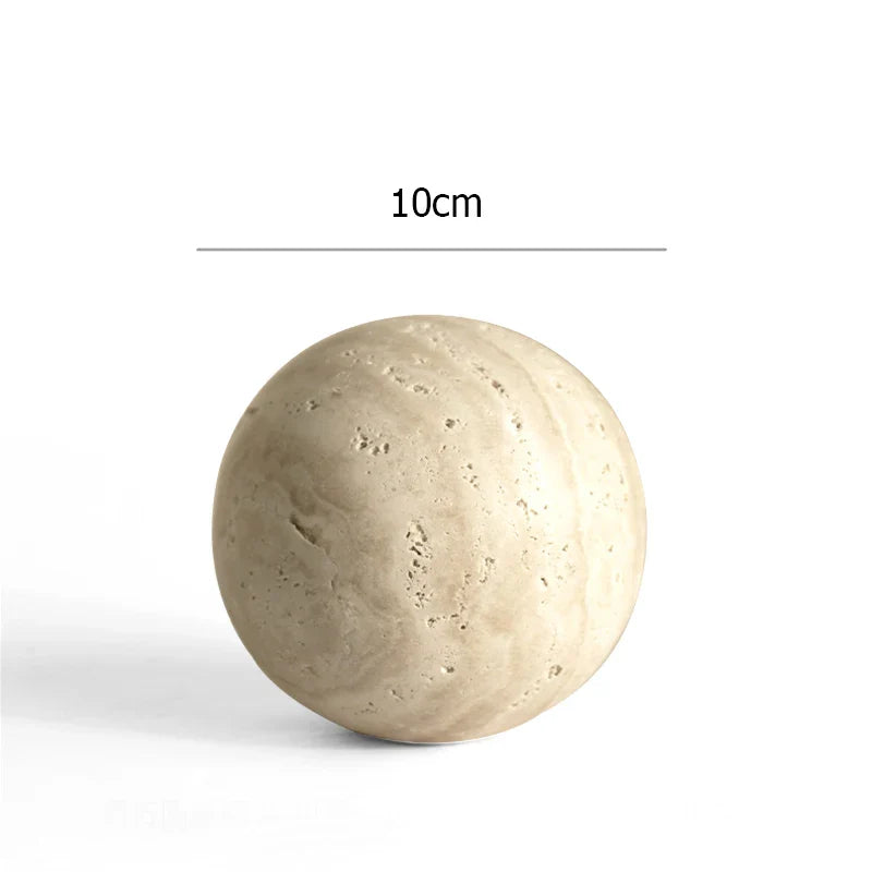 Afralia™ Archway Shape Travertine Sculpture Figurine Statue for Home Decor