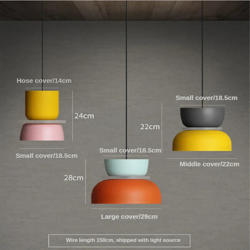 Afralia™ Macaron LED Pendant Lamp for Modern Living and Dining Spaces