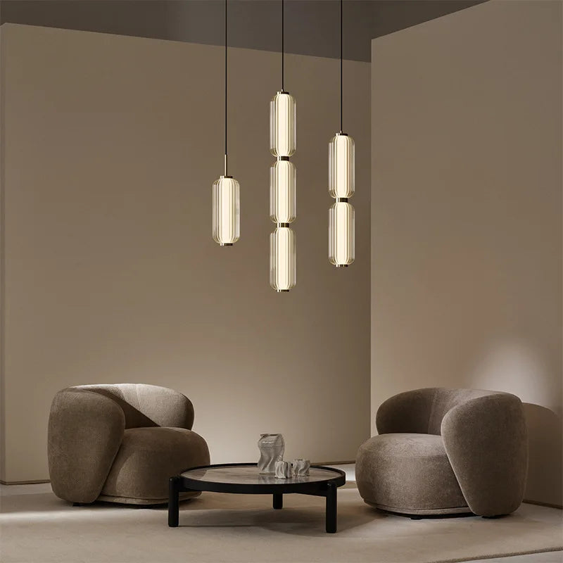 Afralia™ Postmodern Glass Pendant Lamp for Bedroom Study Living Room