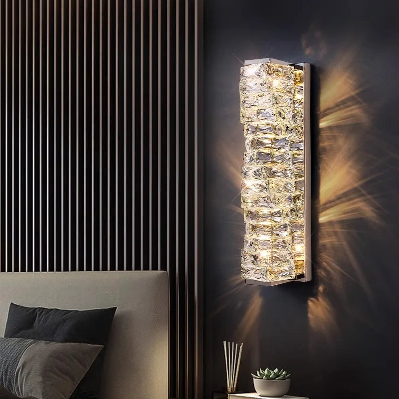Afralia™ Crystal Wall Sconce Lamps: Luxury Indoor Wall Lights for Modern Room Decor & Bedside Lighting.