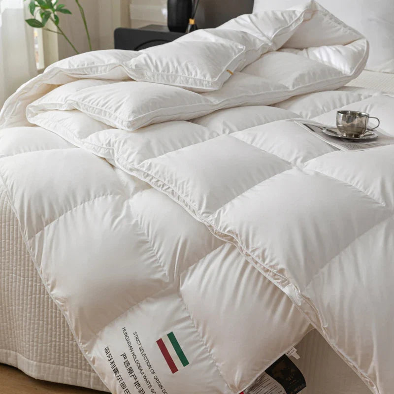 Afralia™ Luxury Goose Down Duvet for Winter, Queen King Size, Five Star Hotel Quality
