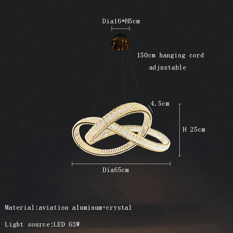 Afralia™ Elegant Crystal Chandelier for Luxury Home Decoration