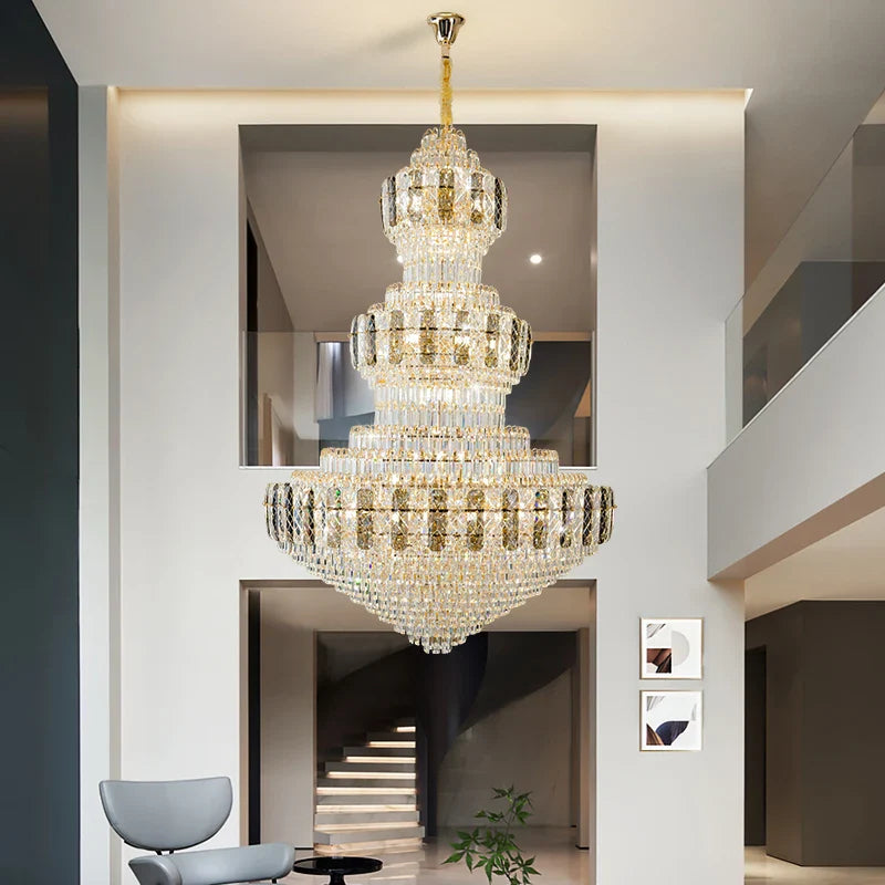 Afralia™ Crystal Duplex Headlight in Luxury European Style for Living Room & Hotel Lobby