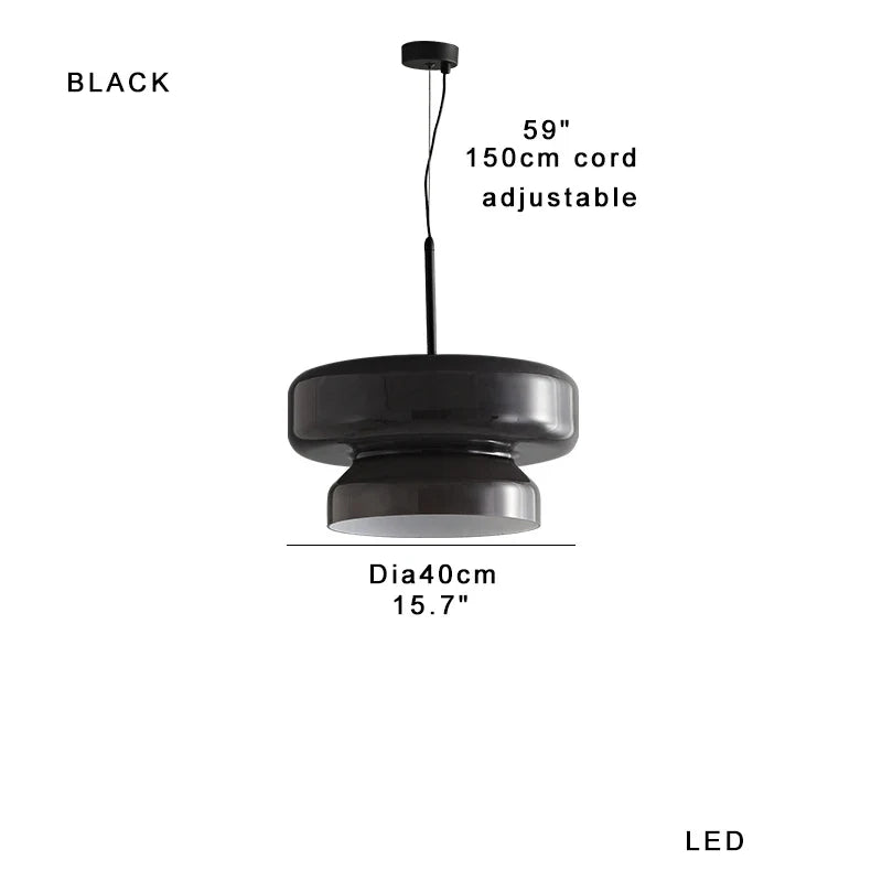 Afralia™ Red Glass Hanging Ceiling Lamp LED Pendant Light Fixture