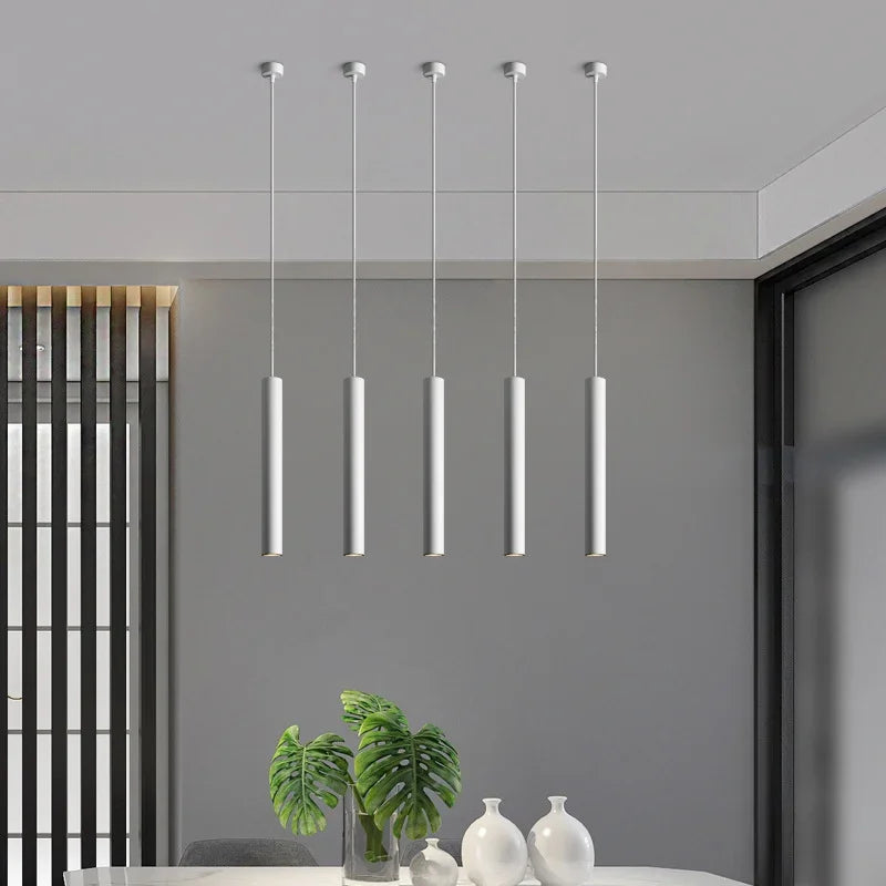 Afralia™ LED Tube Pendant Lamp for Dining Room, Bedroom, Kitchen, Bar, Hall