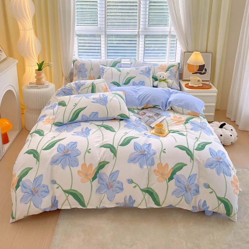 Afralia™ Cotton Single Duvet Cover - Skin Friendly Quilt Cover for Single King Bed