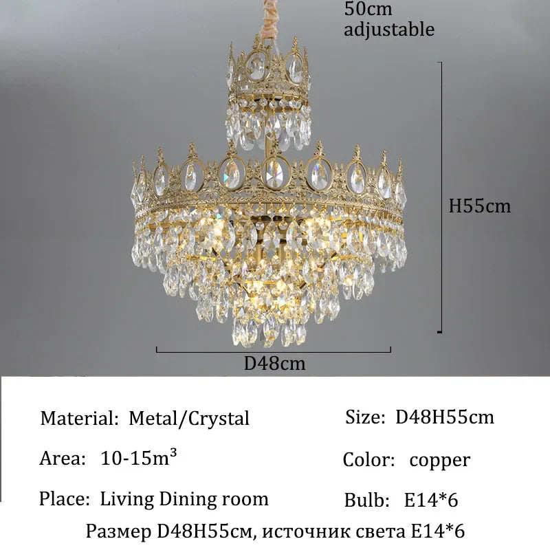 Afralia™ Crystal Crown Chandelier: Modern LED Ceiling Light Fixture for Luxury Home Decor