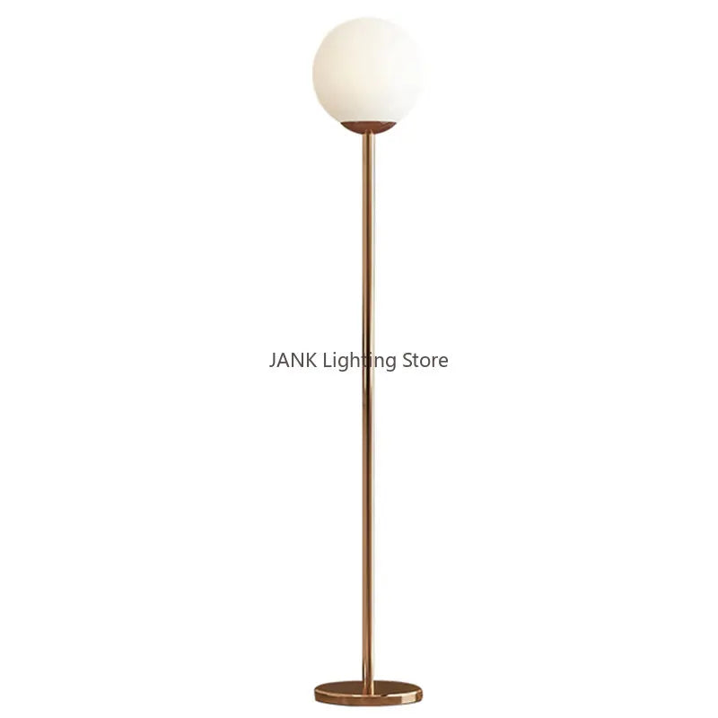 Afralia™ Glass Ball Metal Floor Lamp - LED Lighting for Bedroom and Study