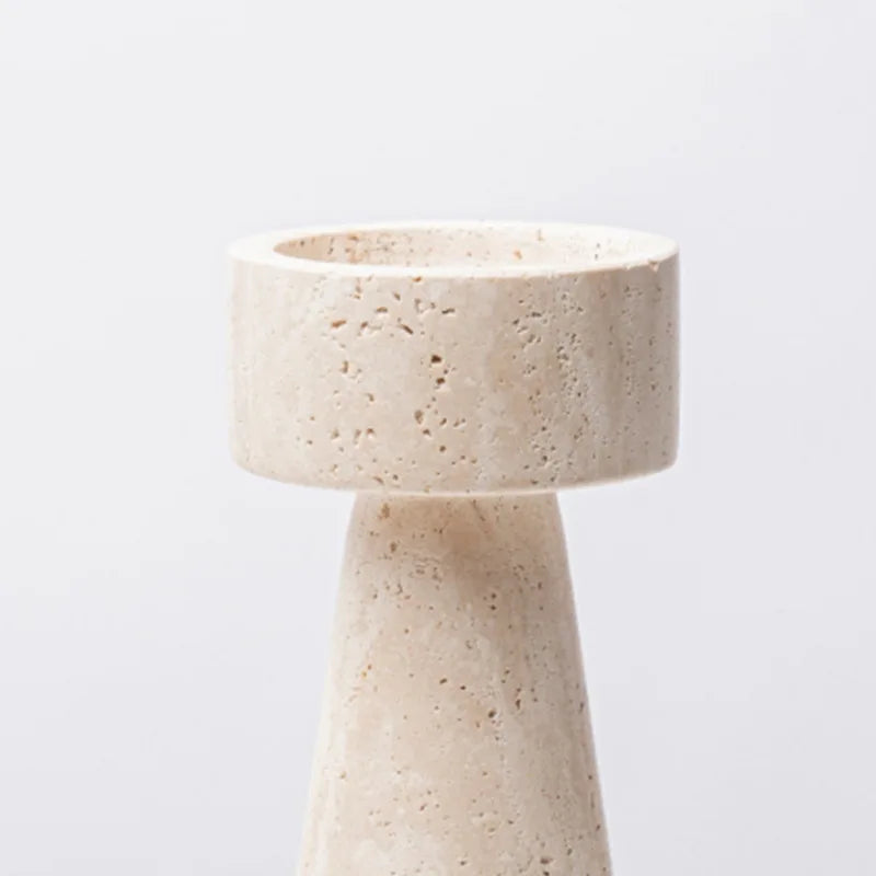 Afralia™ Natural Stone Candle Holders - Elegant Centerpiece and Candlestick Set