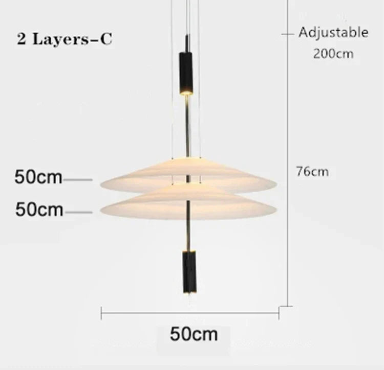 Afralia™ LED Saucer Pendant Light for Home Decor and Living Room
