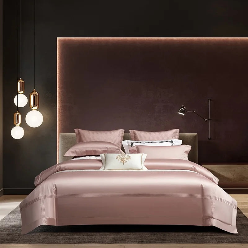 Afralia™ 1000TC Egyptian Cotton Luxury Hotel Bedding Set: Duvet Cover, Sheet Set, Pillowcases