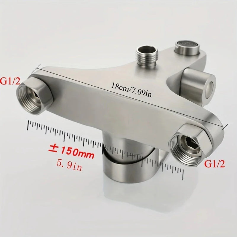 Afralia™ Stainless Steel Shower Faucet Mixer Tap Hot Cold Bathroom Valve Bathtub