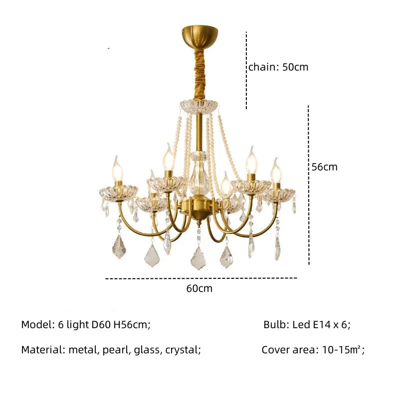 Afralia™ Crystal LED Chandelier Living Room Luxury Lighting E14 Pendant Lamparas