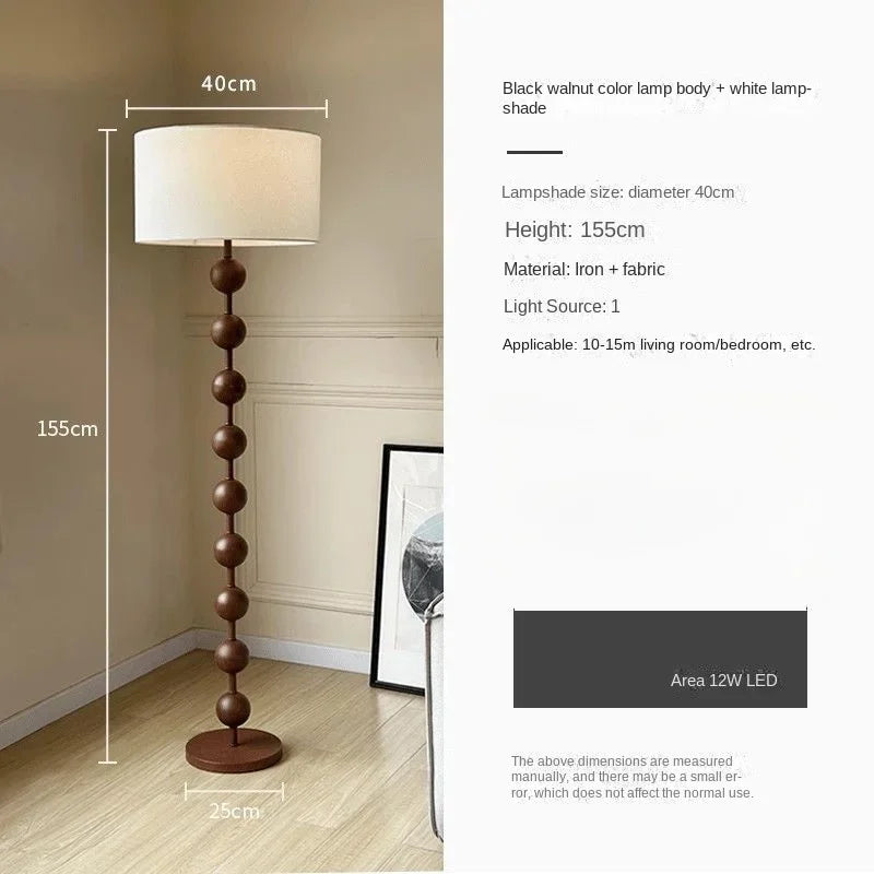 Afralia™ Walnut Floor Lamp, Nordic Design, Classic Style, Luxury Solid Wood for Living Room
