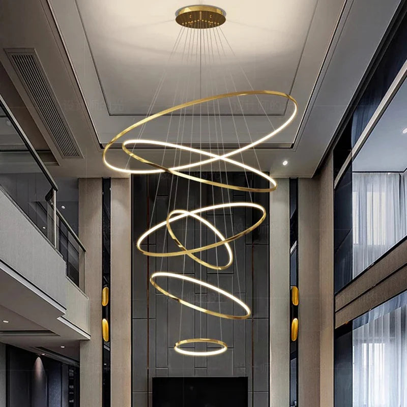 Afralia™ Nordic Stair Chandelier Living Dining Room Pendant Ceiling Indoor Lighting