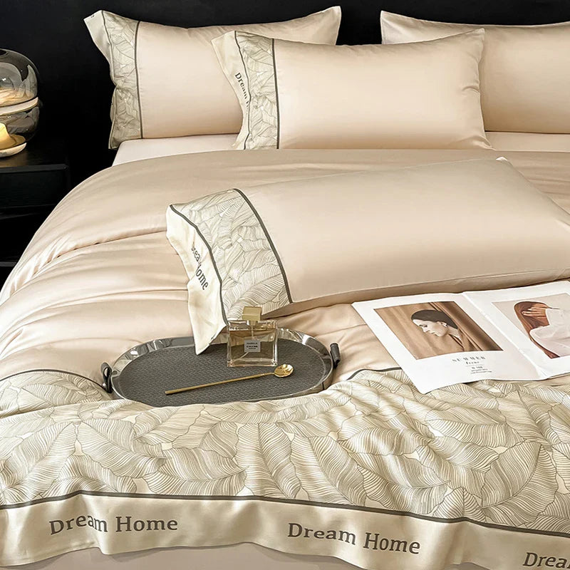 Afralia™ Luxe Rayon Silk Solid Duvet Cover Set: Summer Cozy Satin Bedding for Skin-Friendly Sleep
