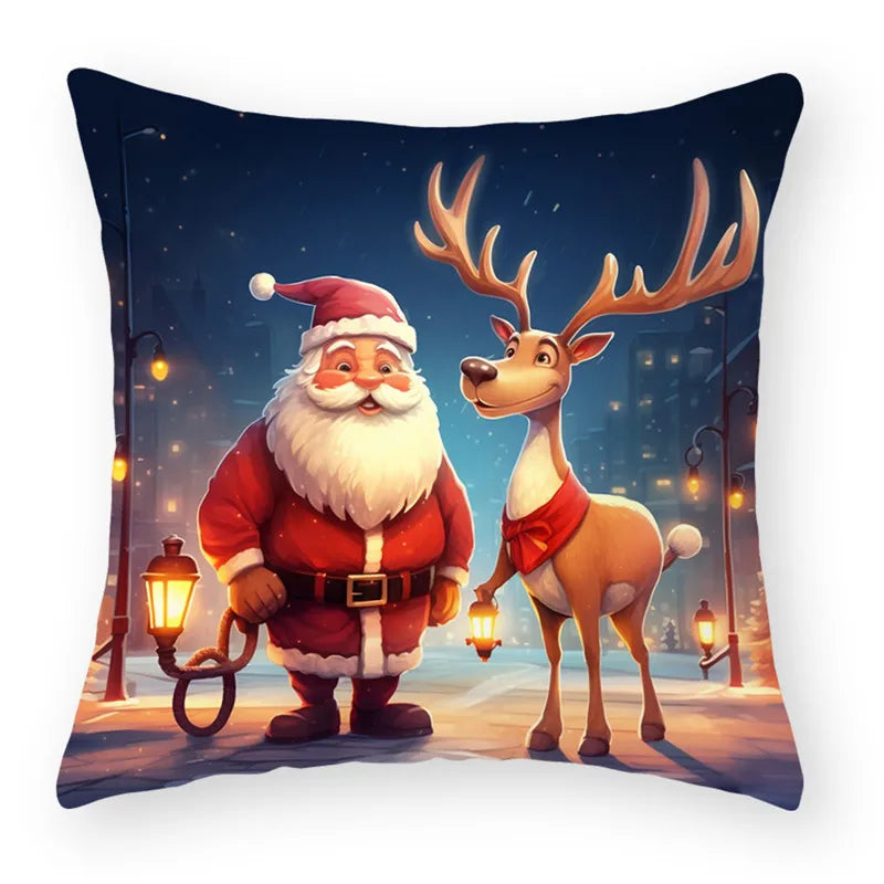 Santa Claus Print Christmas Pillowcase by Afralia™ - Festive Home Decor for Sofa & Car
