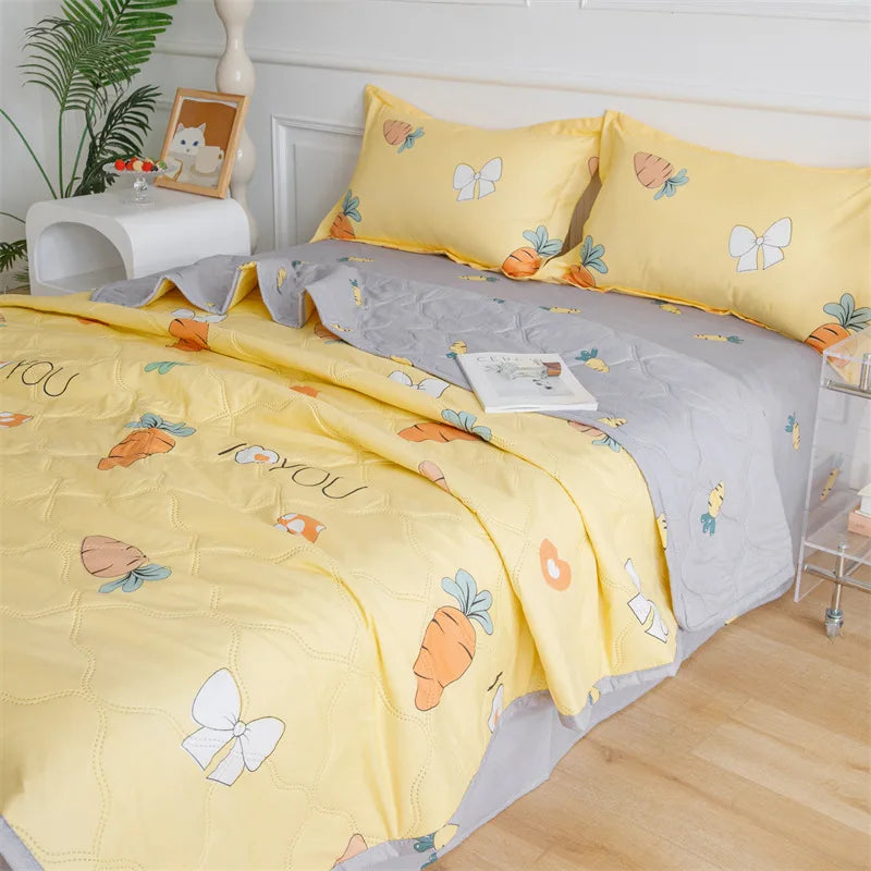 Afralia™ Nordic Printed Cooling Comforter Bedding for Adults- Soft Single Double Blankets