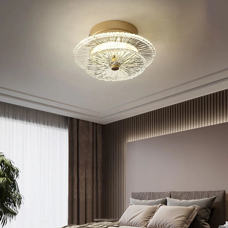 Afralia™ Modern Luxury Crystal Ceiling Lamp: Creative Lighting Fixture for Hall, Bedroom